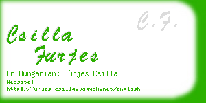 csilla furjes business card