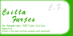 csilla furjes business card